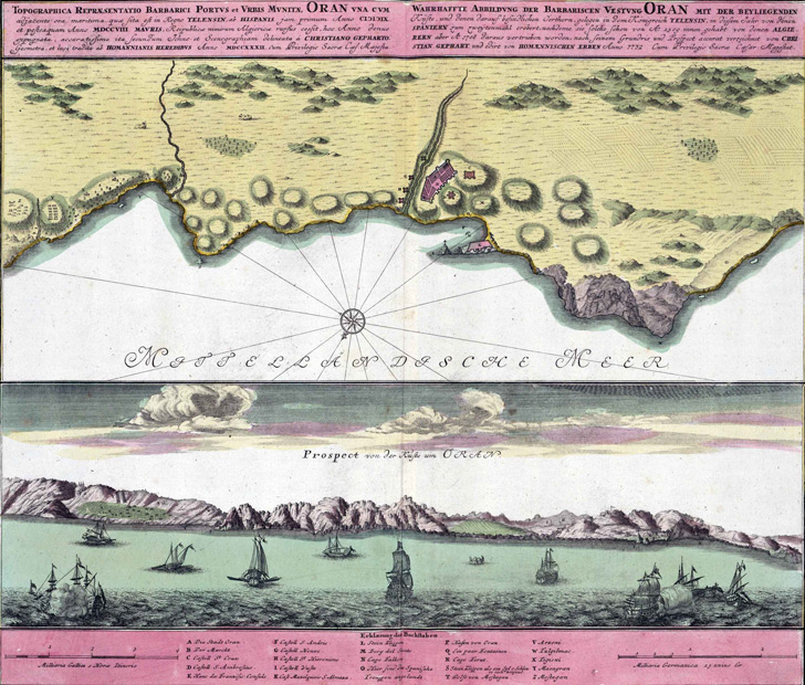 Carte d'Oran datant de 1732